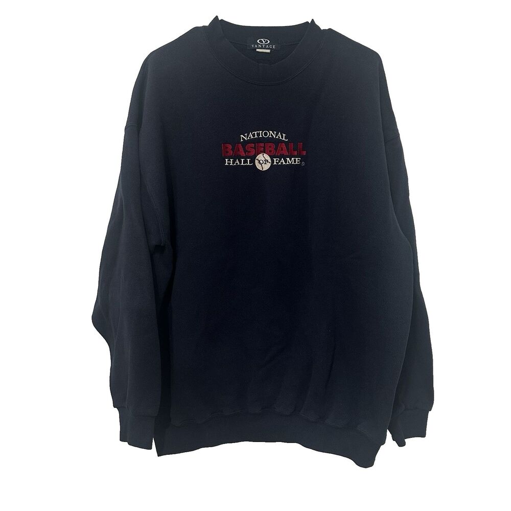 Vtg 80s BASEBALL HALL OF FAME 50 Year 39-89 Crewneck Sweatshirt S/M USA EUC